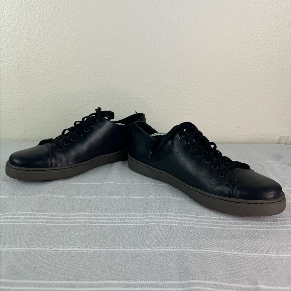 BORN Mens Bayne Full Grain Leather Shoes Sz 11.5 Cap Toe Casual Dress Black GUC - Picture 9 of 11